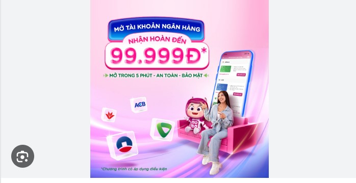 mở tài khoản ngân hàng nhận thưởng