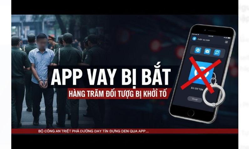 những app vay tiền bị bắt